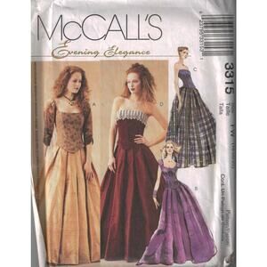 New McCall's Sewing Pattern 3315 - evening gown, prom dress. Plus size 18-22